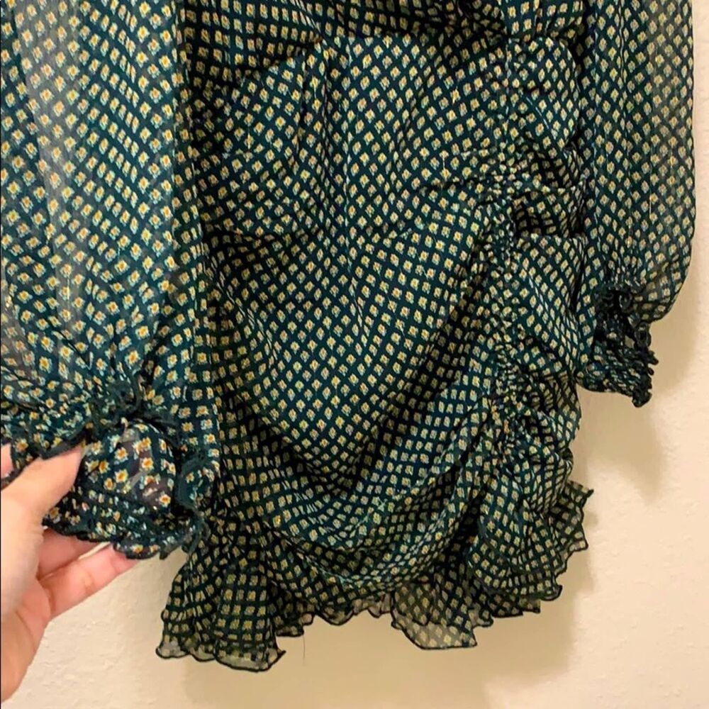 ZARA RUFFLE DRAPED MINI DRESS - Picture 9 of 11